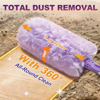 JOYMOOP Scented Telescopic Duster kit, 3FT Extendable Handle (Purple) + 24 Purple Refills for Swiffer Feather Duster,Easy Cleaning for Ceilings, Ceiling Fans, Blinds, Vents & Shelves - Image 5