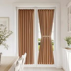 Vatge Terracotta French Door Curtains 72 Inch Length for Patio Door - Burnt Orange Sidelight Curtains for Front Door, 1 Panel, W25 x L72, Terracotta by Vatge