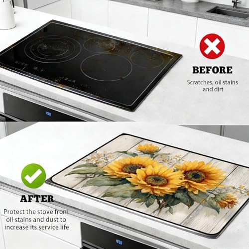 Stove Top Cover,28.5"L x 20.36"W,Heat Resistant Cooktop Protector Mat - Image 4