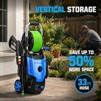 2026 New Electric Pressure Washer 4800 PSI 4.0GPM High Power Washer with 33ft Hose Reel,4 Nozzles and Foam Cannon for Cars/Home/Driveways/Patios/Fences, Blue - Image 7