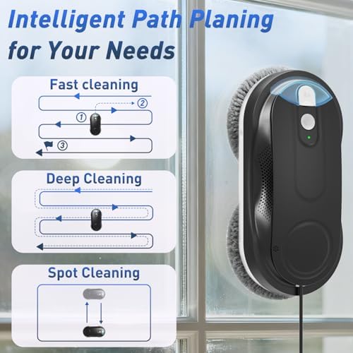 KKI Window Cleaning Robot with Dual Spray for High-Rise Windows,Black - Image 4