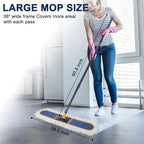 KeFanta 36" Commercial Dust Mops,Industrial Dry Wet Mop with 2 Mop Pads - Image 2