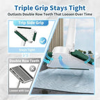 Small Mini Snap Grip Clamp Triangular Dust Mop, One-Click Cloth Change - Image 3