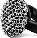 Chainmail Scrubber for Cast Iron, 316 Stainless Steel Cast Iron Cleaner with Silicone Handle, Chain Mail Scrubber for Skillet, Grill, Griddle, Dutch Oven & BBQ Cookware, Rust Resistant by Unknown