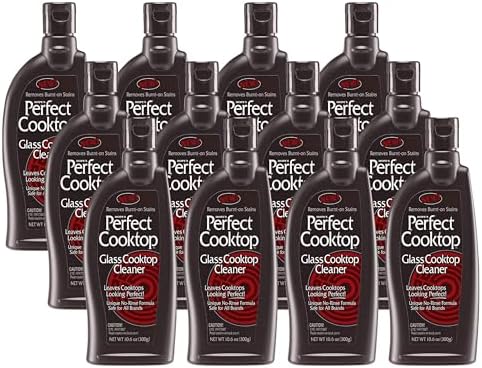 HOPE'S Perfect Cooktop Glass and Ceramic Cooktop and Stove Top Cleaner, Fast Acting and Removes Burnt on Stains from Glass Ceramic Smooth Top Ranges with its No Rinse Formula, 10.6 Oz, Pack of 12 by Hopes