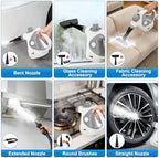 Handheld Steam Cleaner for Home, Pressurized Portable Steamer for Cleaning with 15 Accessories for Multi-Surface Cleaning, Floors, Tiles, Grout, Kitchen, Bathroom, Couch & Car(Gray Cap&Gray Handle) - Image 4