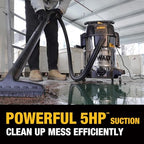 DEWALT 10 Gal Stealthsonic Shop Vacuum Wet and Dry, 5 Peak HP Heavy-Duty Stainless Steel Shop Vac, Ultra-Quiet with Complete Accessory Kit & 6 Dust Bags - Ideal for Job Sites, Workshops & Garages - Image 3