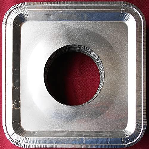 Aluminum Foil Square Gas Burner Disposable Heavy Thick Quality Bib Liners Covers (8.5" Square) from Cavalier (40 Pack) - Image 4