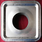 Aluminum Foil Square Gas Burner Disposable Heavy Thick Quality Bib Liners Covers (8.5" Square) from Cavalier (40 Pack) - Image 4