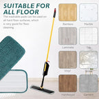 Replacement Mop Pads Fit for Rubbermaid Commercial 18" and 17" Mop - 10 Pack Wet & Dry Commercial Cleaning Reusable Refills Fit for Any Microfiber Flat System 18" and 17" - Green - Image 5