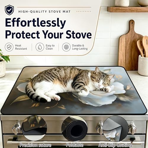 Stove Top Cover,28.5"L x 20.33"W,Heat Resistant Cooktop Protector Mat - Image 5