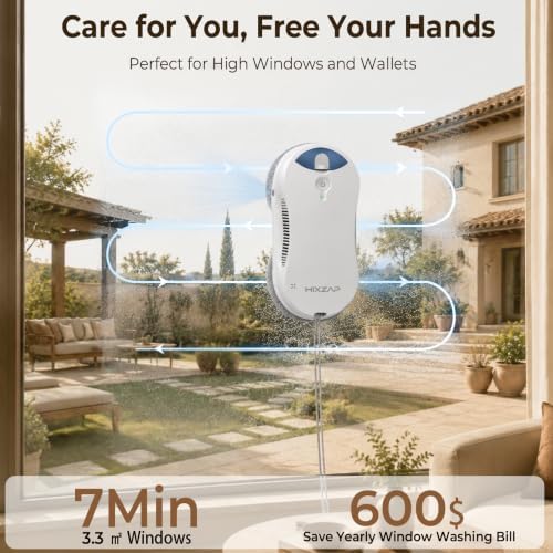 X6 Window Cleaning Robot for High Windows, Inside/Outside, 6400Pa Suction - Image 4