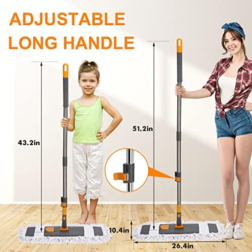 26" Commercial Dust Mop for Floor Cleaning, Heavy Duty Industrial Mop - Image 3