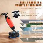 17" Commercial Floor Scrubber Machine - Walk Behind Floor Cleaning Machine with Double Brushes, Cordless Electric Floor Scrubber & Polisher for Tile, Concrete Floor, Hardwood, 13000 Sqft/h - Image 2