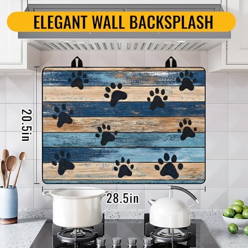 Stove Top Cover for Electric Stove,Glass Stove Top Cover, Heat Resistant Glass Cooktop Cover, Stovetop Protector, Kitchen Decor, Dish Drying Mats Cover for Ceramic Washer Top 28.5x20.5 inch - Image 2