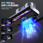 Mattress Vacuum Bed Vacuum Cleaner 16Kpa Suction 253.7nm UV-C Light, 140°F Heated Air, 30000 RPM Brushroll, Ultrasonic, HEPA Filter, Handheld Vacuums for Carpet/Sofa, 500W Corded, (Light Blue) - Image 3