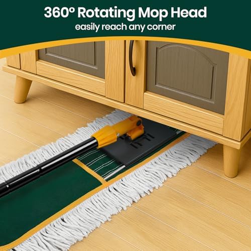 36” Commercial Duster Mops, Extra Large Floor Duster with 2 Replacement Pads, 60” Long Handle Heavy Duty Industrial Wet&Dry Flat Mop for Hardwood Floors, Marble, Laminate, Tile, Concrete, Garage - Image 4