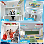 Wiooffen 8Pcs Christmas Fluorescent Light Covers with 80 Magnets Christmas Decoration for Classroom Ceiling Light 4 x 2 Feet Magnetic Lights Covers Filter for Office Hospitals Home Classroom Decor - Image 5