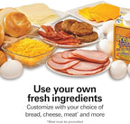 Hamilton Beach Breakfast Sandwich Maker with Egg Cooker Ring,Customize Ingredients,Perfect for English Muffins,Croissants,Mini Waffles,Perfect White Elephant Gifts,Black (25477),(Pack of 4) - Image 3