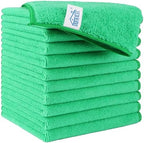 HOMEXCEL Green Microfiber Cleaning Cloth, Microfiber Towels for Car, 12 PK by HOMEXCEL