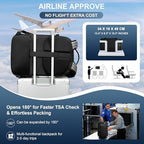 POSO Vacuum Backpack Travel, 60L Expandable Vacuum Seal Backpack with Pump & Laptop Compartment (Fits 17") - Image 6