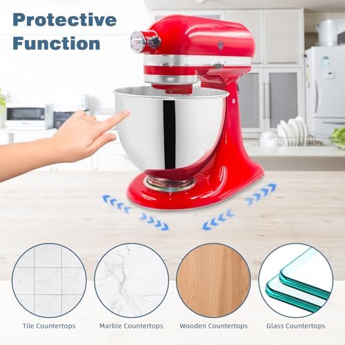 Mixer Slider Mat for Kitchen Aid 4.5-5 Qt Tilt Head Stand Mixer, Glossy Sliding Tray Mixer Sliders for Kitchenaid Artisan Mixer, Kitchen Aid Accessories and Attachments, Countertop Storage, Clear - Image 4