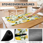 Lemon Blossom Stove Top Cover for Electric Stove, Lemon Fruit Covers for Electric Stove, Rubber Dish Drying Mat, Glass Cooktop Covers, Flat RV Range top Mats, 28"x20" - Image 6