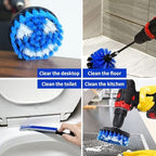 10 Pcs Drill Brush Attachment Set, Drill Scrubber Brush Kit, Drill Cleaning Brush, Scrub Brush for Grout Floor Tub Shower Bathtub Tile Sink Toilet Bathroom Kitchen Car Blue - Image 5
