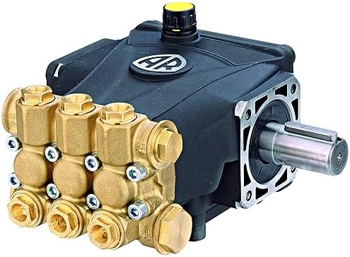 Annovi Reverberi RCA25G25N Solid Shaft N Version Replacement Commercial Pump. 2500 PSI, 2.5 GPM, 170 Bar, 1750 RPM, 24mm Solid Shaft, Forged Brass Head, Aluminum Connection Rods, Triplex Plunger Pump by AR+Annovi+Reverberi