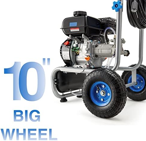 3500PSI Gas Pressure Washer, 2.3GPM Gas Powered High Pressure Washer with 212CC Engine, 4 Adjustable Nozzles, 25 ft High Pressure Hose for Cleaning Walls, Terraces, Vehicles, Garden (Blue) - Image 6