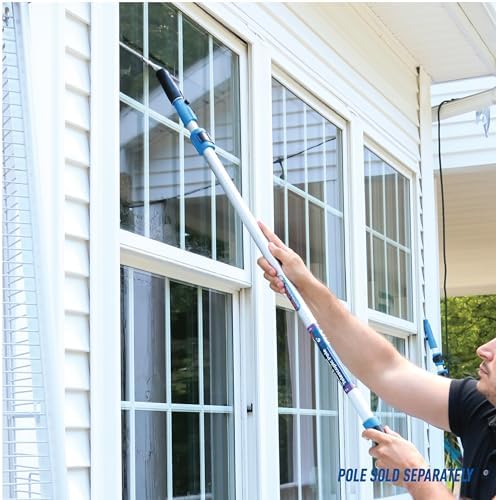 Unger Professional Connect and Clean 12” Performance Squeegee for Glass and Window Care with Replacement Rubber, Heavy Duty Cleaning Supplies with Streak-Free Results, Handheld Household Cleaner Tool - Image 6