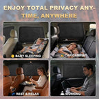 Magnetic Suede Car Window Shades, 4PCS Side Window Covers - Image 3