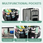 Large Rolling Cleaning Caddy Bag with Wheels, with Detachable Trolley, Cleaning Bags on Wheels for Housekeepers, Cleaning Cart Supplies Organizer for Home, Car, Picnic (Beige) - Image 6
