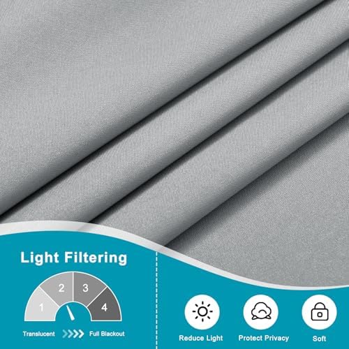 Hiasan French Door Curtains Privacy, Silver Grey, 24W x 40L, 1 Panel - Image 5