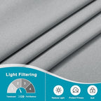 Hiasan French Door Curtains Privacy, Silver Grey, 52W x 72L, 1 Panel - Image 5