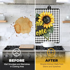 Stove Top Cover for Electric Stove,Glass Stove Top Cover, Heat Resistant Glass Cooktop Cover, Stovetop Protector, Kitchen Decor, Dish Drying Mats Cover for Ceramic Washer Top 28.5x20.5 inch - Image 6
