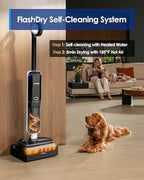 Tineco Floor ONE S6 Master Wet Dry Vacuum Cleaner, 20kPa Suction Vacuum Mop with Dual-Edge Cleaning, 45 Min Runtime (Quite Mode), 185°F Flashdry, 4inch Ultra-Slim - Image 5