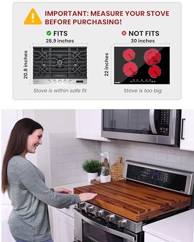 TIDITA Stove Top Covers for Electric Stove, Noodle Board, 30”x22” (Outer) - Image 3