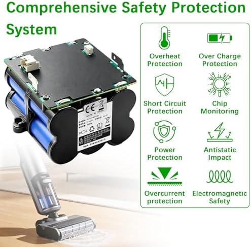 4000mAh Battery Replacement for Tineco S5 PRO 2 Floor ONE S5 iFloor S5 Breeze Wet and Dry Vacuum Cleaner 21.6V - Image 4