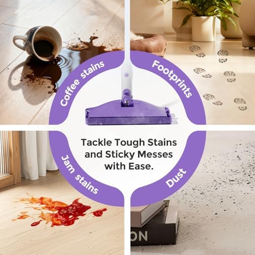 Steam Mops for Floor Cleaning,All-in-One Steam Cleaner for Home with 2 Levels Steam Mode,350ML Tank,23FT Cord, Detachable Handheld Steam Cleaner for Tile,Grout,Furniture,Carpet,Grill,Wall - Image 5