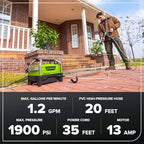 Greenworks 1900 PSI (1.2 GPM Max) Electric Pressure Washer - Image 4