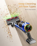 Cordless Vacuum Cleaner, Upgraded 650W 60KPA 70Mins Vacuum Cleaners for Home with Self-Standing Vacuum Cleaner Stick, Anti-tangle Wireless Vacuum, OLED Screen 1.8L Cup for Pet Hair/Carpets/All Floor - Image 4