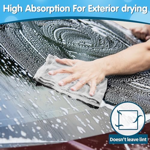 FIXSMITH Grey Microfiber Cleaning Cloth, Pack of 50, 16"X12" Cleaning Rags for Housekeeping and Kitchen, Reusable Shop Towels, Microfiber Towels for Cars, Lint Free, Scratch-Free, Highly Absorbent - Image 5