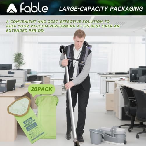 20 Pack 107313 Backpack Vacuum Bags Compatible with ProTeam 10 QT Vac - Image 5