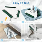 Small Mini Snap Grip Clamp Triangular Dust Mop, One-Click Cloth Change - Image 5