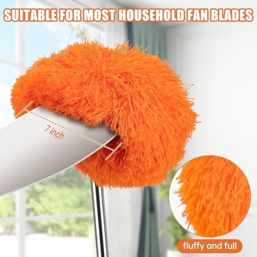 CALBEAU Ceiling Fan Cleaner Duster Kit with 60" Extension Pole, 14 PCS - Image 3