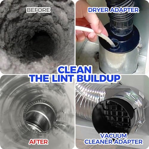 Holikme 42FT Dryer Vent Cleaner Kit 50Pcs - Lint Remover Brush Vacuum Tools - Image 5