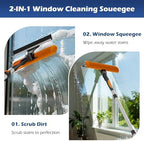 26FT High Reach Duster Kits with 5-20FT Extension Pole, Cobweb Duster with Telescoping Pole, Washable Ceiling Fan Cleaner & Window Squeegee for Glass Surfaces & High Roof - Image 3
