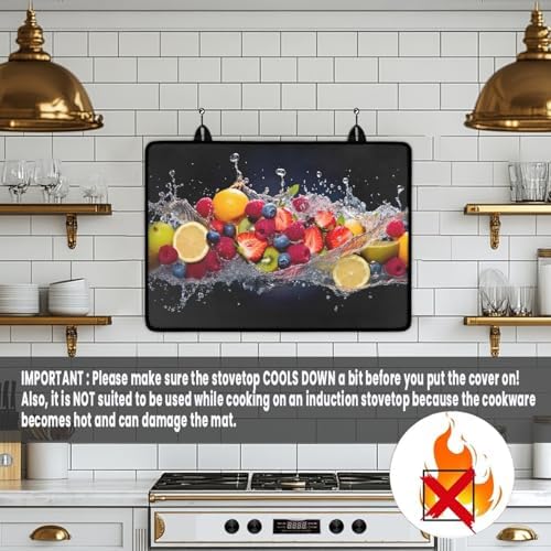 Colorful Mixed Fruit Splash Stove Top Cover for Electric Stoves - Image 4
