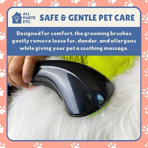 Vacuum Pet Brush Attachment Kit 5-Pack – Dog Grooming Tools with Turbo Brush, Massage Nozzle & 2 Adapters – Fits 1.25", 1.5", 1-3/8" Hoses – Compatible with Shop Vac, Shark, Miele, Bissell & More - Image 6